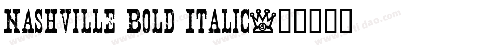 Nashville Bold Italic字体转换